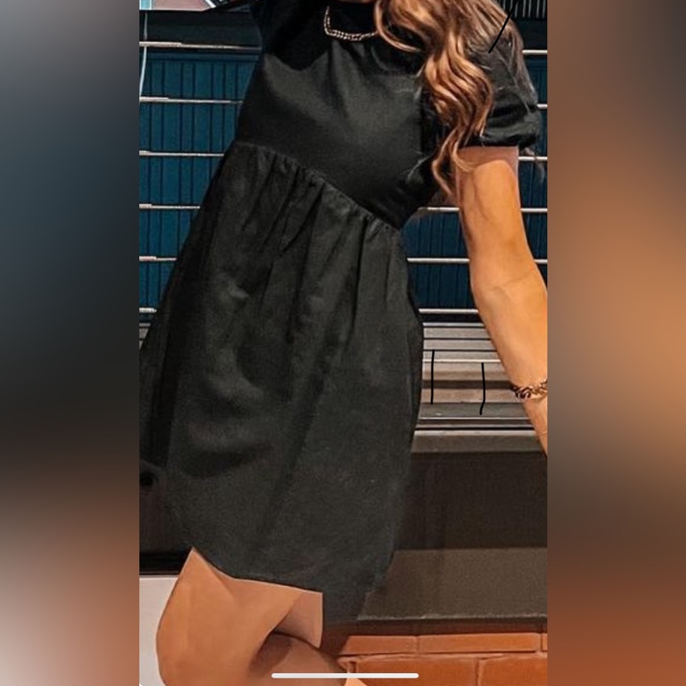 Aritzia black linen dress